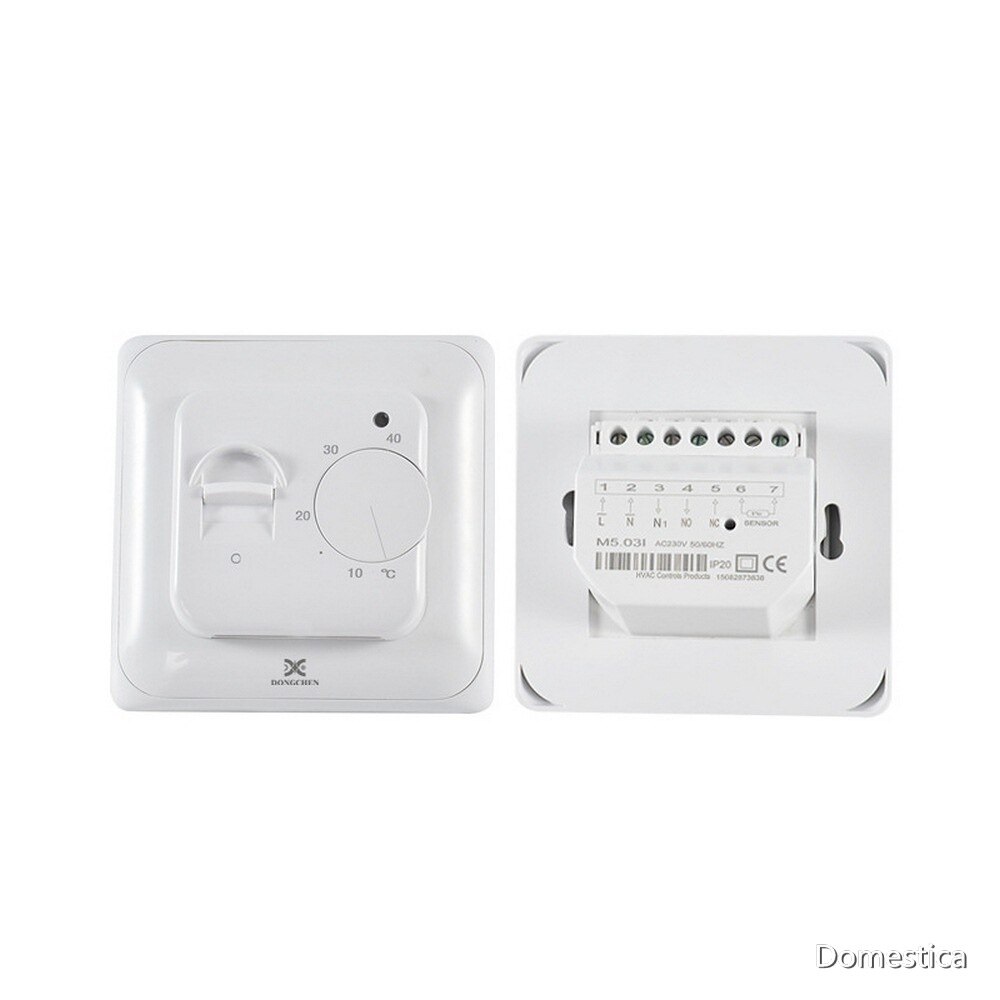 Manual Electric Heating Temperature Regulator 220V Controller Sensor Wall Mounted Water Heater Temperature Controller Regulator: Water Heat Control