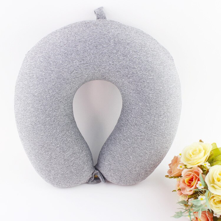 U Vormige Hals Kussen Memory Foam Comfortabel Slapen Reizen Kussen Voor Vliegtuig Auto Neksteun Reizen Kussens Soft Voor Kids: Light Grey