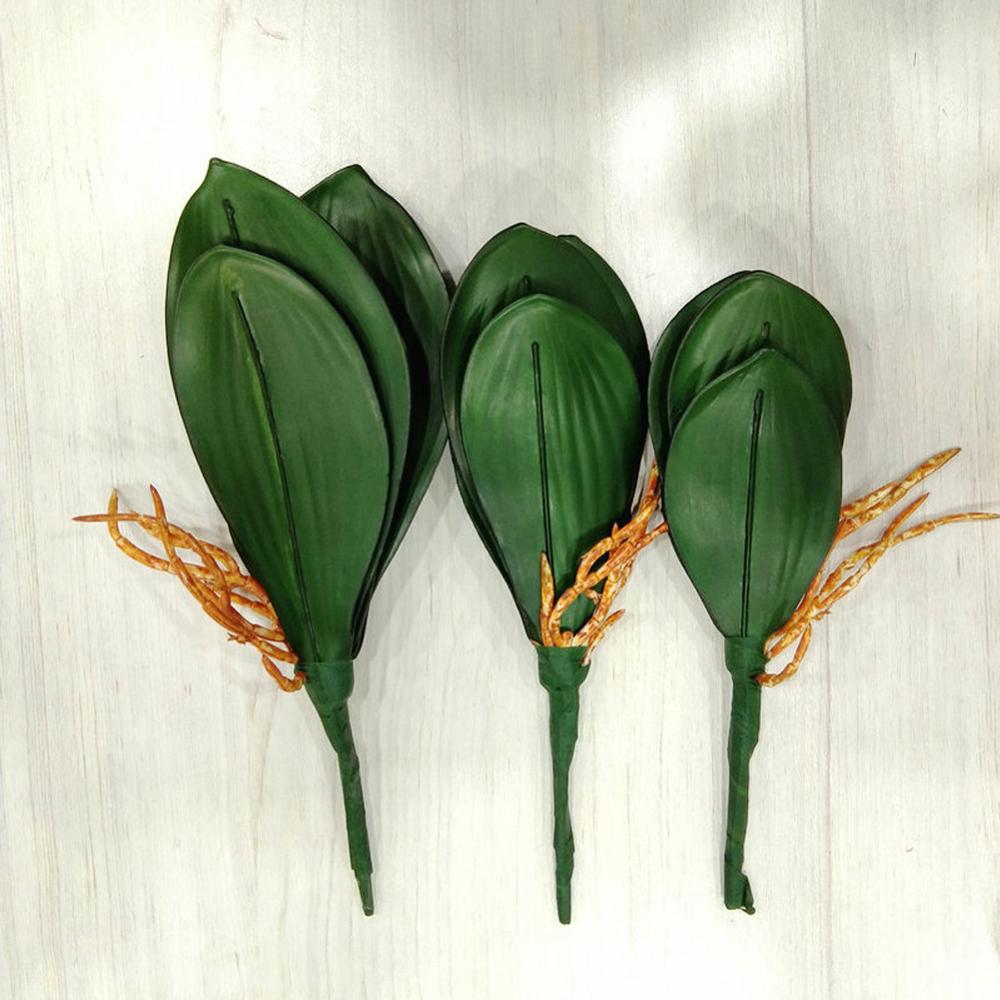 Plantas artificiales mariposa Artificial orquídea plástico hojas verdes flor hogar Oficina Decoración de escritorio decoración festiva creativa
