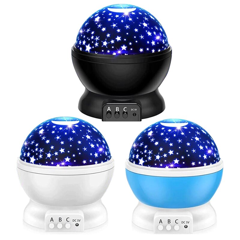 Sterrenhemel projector roterende led nachtlamp planetarium kinderkamer ster lamp kinderen baby speelgoed