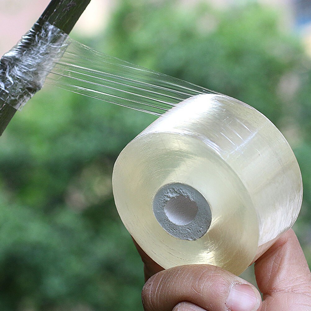 2Cm Breed Pvc Fruit Boom Enten Tape Wrapping Film Zelfklevende Plastic Film Wikkelen Tape Rekbaar Tuinieren Tape