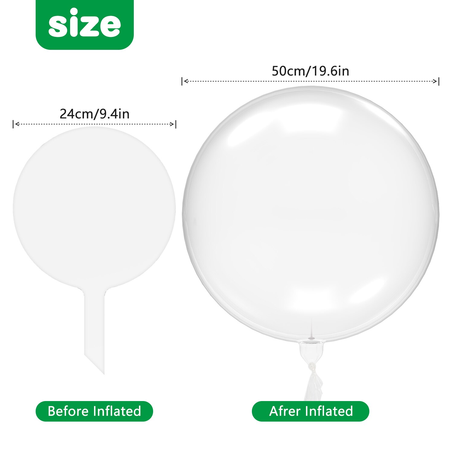 1pc 10/20/24/36inch Pvc Transparent Bubble Ballon ... – Grandado