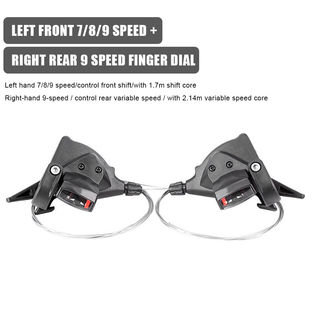 MTB 24/ 27Speed Finger Gear Shifter 8/9/10/11Speed Split Finger Lever Left Right Gear Shifter for Shimano Transmission System: 3x9 speed finger