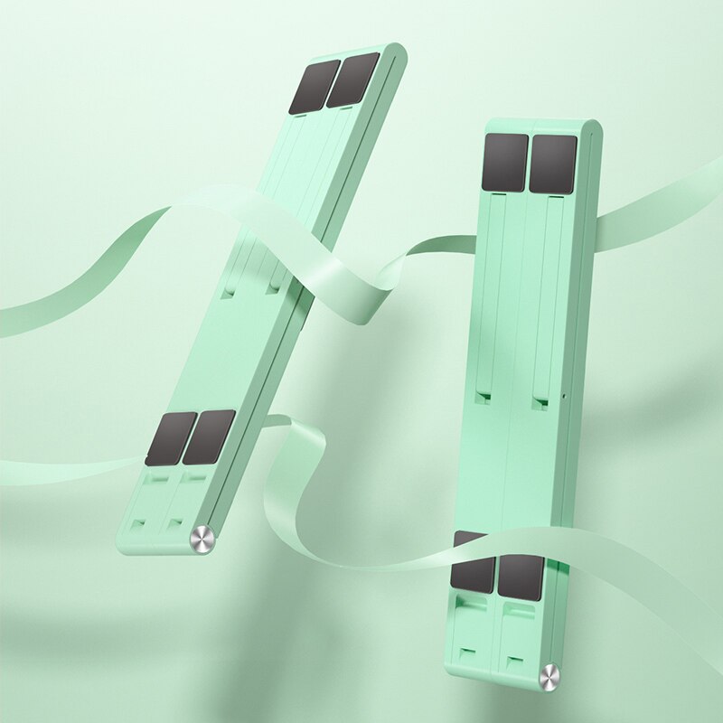Llano Laptop Stand - 8 Adjustable Angles - Portable Notebook Holder - Cooling Riser for 11-15.6 Inch Laptops: Light green