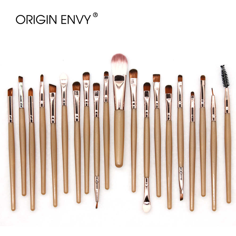 ORIGIN ENVY 20Pcs Multifunction Makeup Brushes Set Eye Makeup Brush Eyeshadow Brush Eyebrow Brush Makeup Tool Set Beauty: Dark Khaki