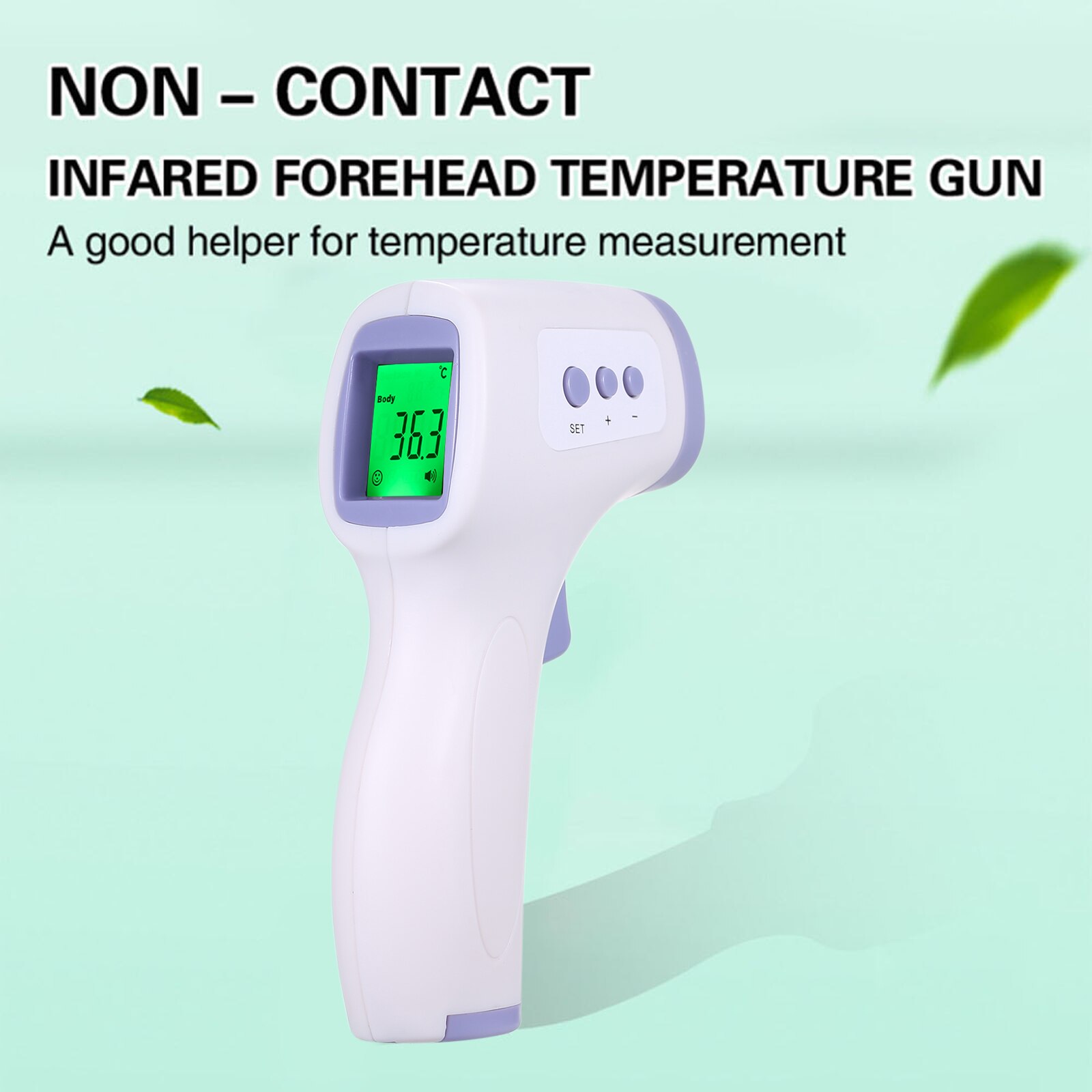 Termómetro Digital infrarrojo IR sin contacto, Sensor de temperatura para frente, cuerpo/objeto, medición LED para bebés/adultos