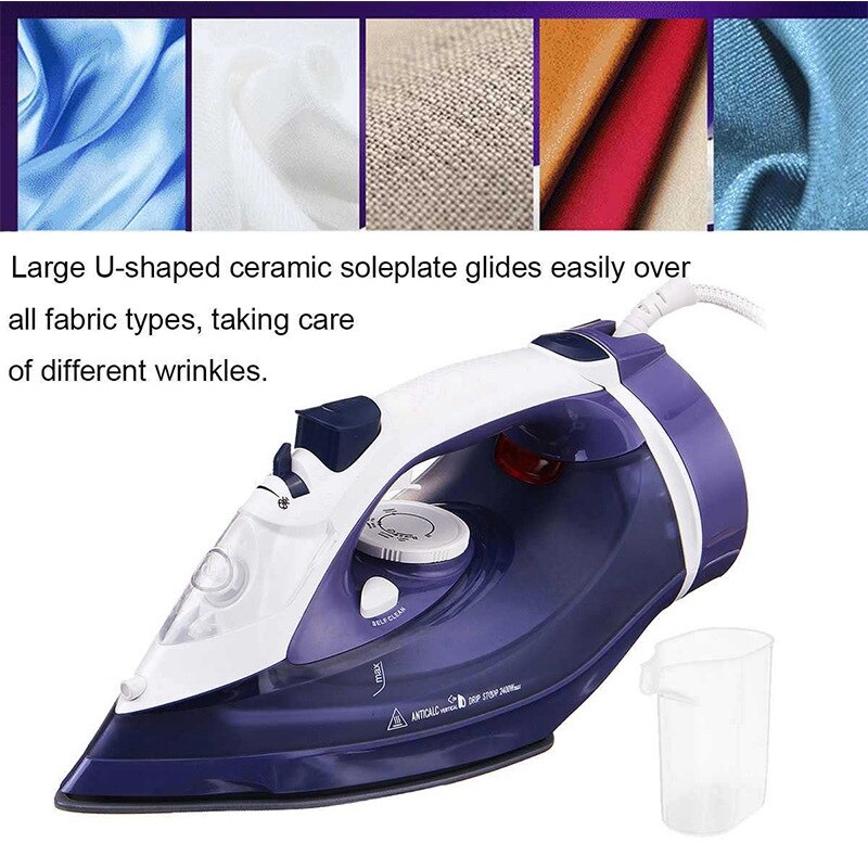 Cordless Wireless Charging Portable Steam Iron 5 Speed Adjust Clothes Ironing Steamer Portable Ceramic Soleplate