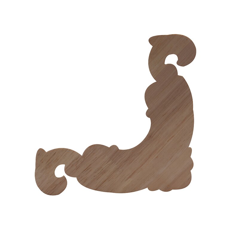 Hout Mouldings Hout Applique Carving Lijnen Onlay Retro Natuurlijke Gesneden Bloem Oval Bloemen Houten Kast Hoek Thuis Deuren