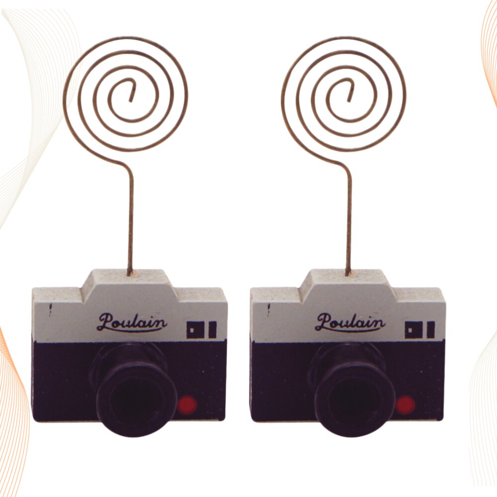 Memo clip vintage retro klok tafeldecoratie notitieklem fotoklem memo map voor huwelijksbanket: Foto 2