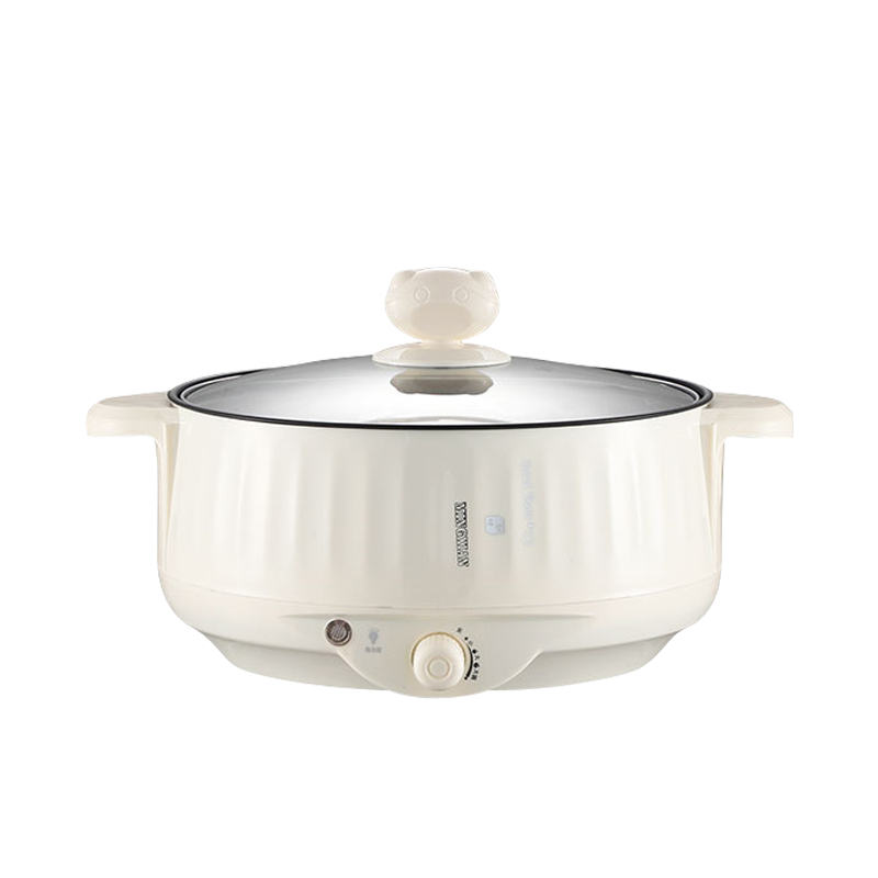 Olla eléctrica multicocina, olla arrocera multifuncional, sartén, utensilios de cocina antiadherentes, olla para sopa múltiple para cocina, 1,7l/2,7l/3,2l: Blanco / 4-5 l