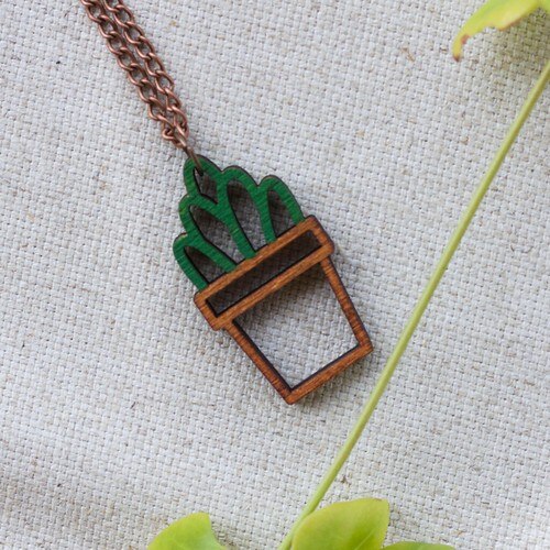 IOGA Cactus Necklace - Pendant Jewelry for Yoga Enthusiasts