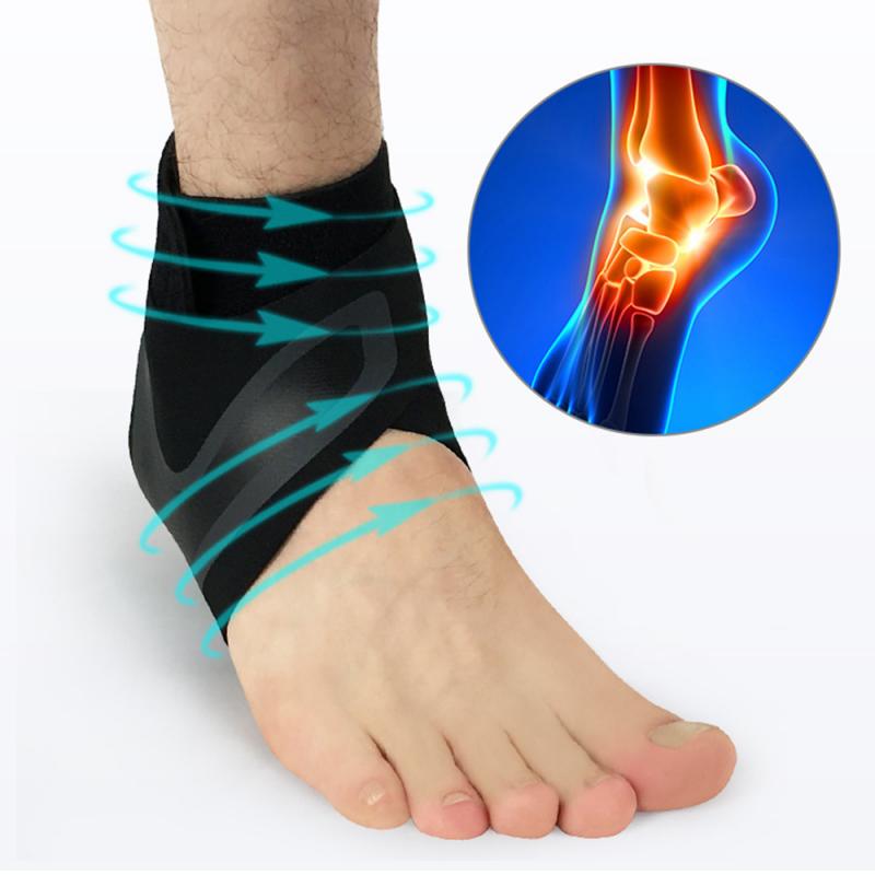 1Pcs Adjustable Elastic Ankle Brace Breathable For Injury Recovery Joint Pain Basket Foot Sports Socks: Right foot / M