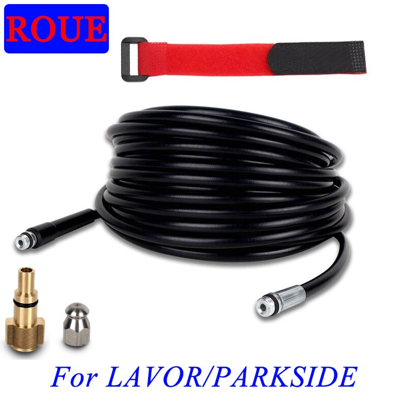 ROUE Pipe Cleaning Cable Pipe Unblocker High Pressure Hose Hydro Jet Nozzle Pressure Washer Tube For Lavor High Pressure Cleaner