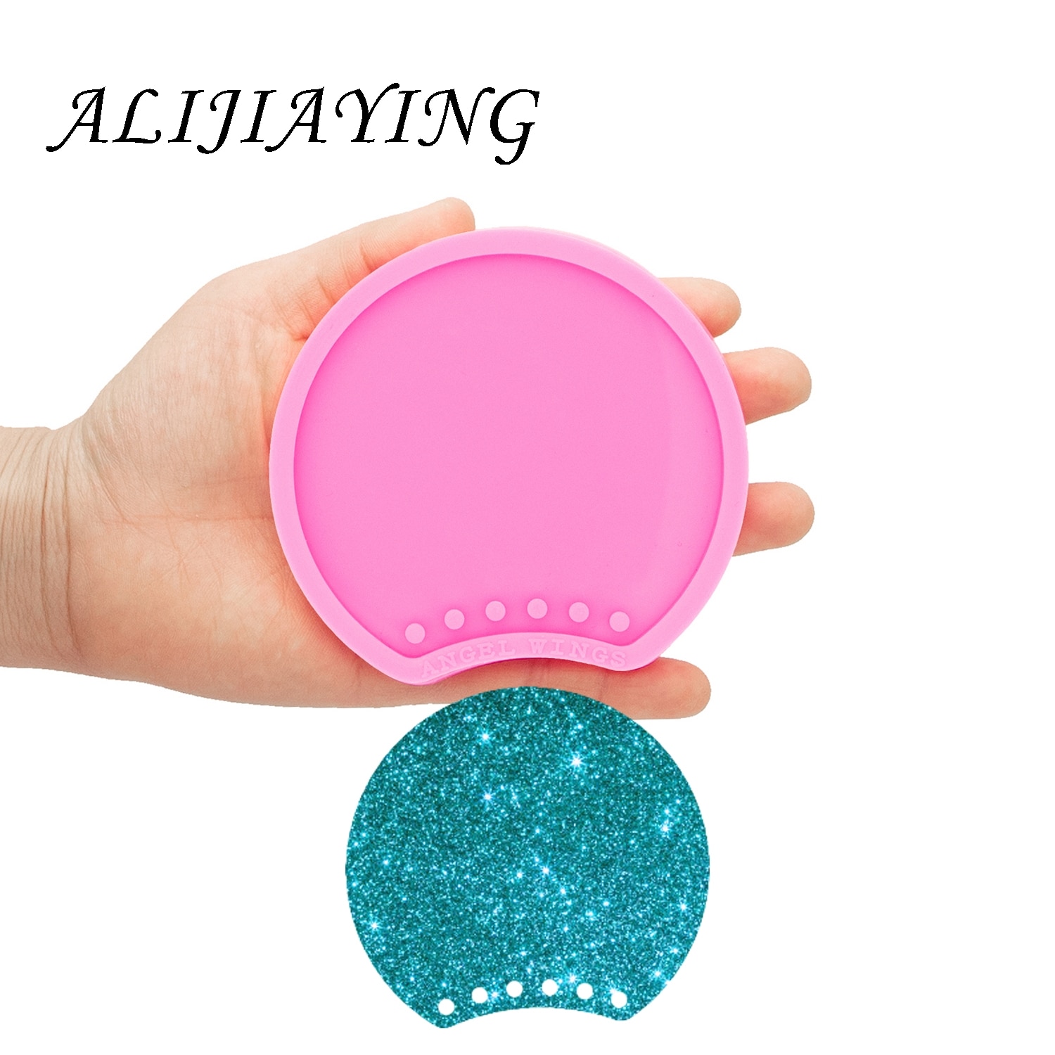 Moldes brillantes para orejas de ratón DIY, moldes de silicona para diadema, resina de arcilla, DY0381