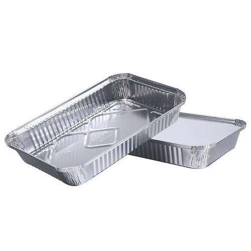 BBQ Accessories 10PCS Baking Trays 2200ml Foil Trays BBQ Pans With Tin Foil Cover Large Aluminum Foil Baking Trays Containers: Default Title