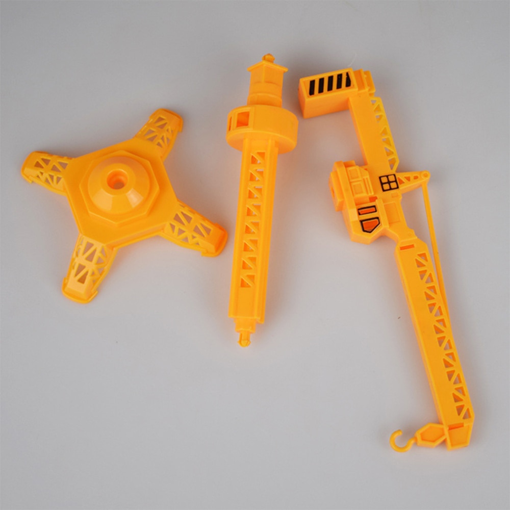 3pcs Construction Cranes Model Plastic Rotate Slewing Crane Toy for Kids Children