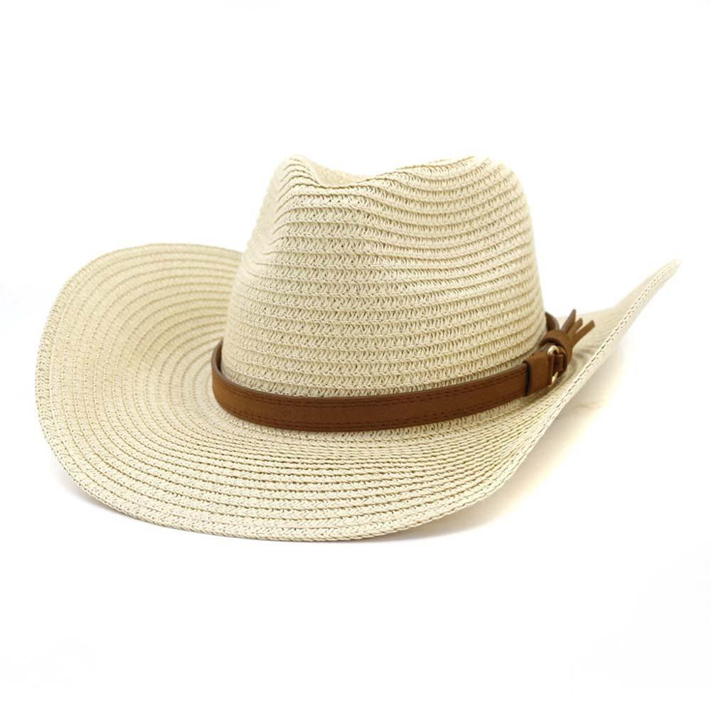 Uropero nueva de ala ancha grandes campos sombreros de paja mujeres ahuecado playa sombreros de sol Fluff Floppy verano gorras Boater ED
