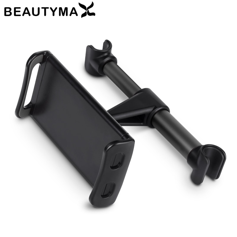 Car Headrest Tablet Holder - 4-11 inch Extendable & 360° Rotatable Mount - Metal Stand for Phones & iPads