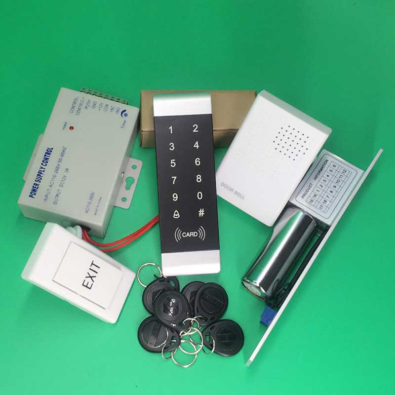 FRID Access Control Kit Electric Lock + Touch Keypad Door Security For Security System