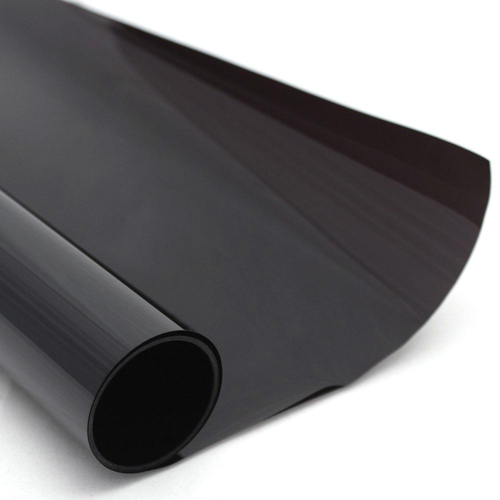Solfilm för bilruta 20cm x150cm tonad i svart klar solfilm solskydd mot uv-solskydd biltillbehör solskydd
