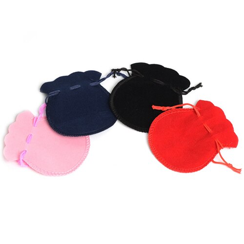 100pcs 7*8cm 9*12cm Velvet Bags Drawstring Pouch Calabash Jewelry Packing Bags Wedding Xmas Party Bags cadeau sachet bonbon: blue black red pink / 9x12cm