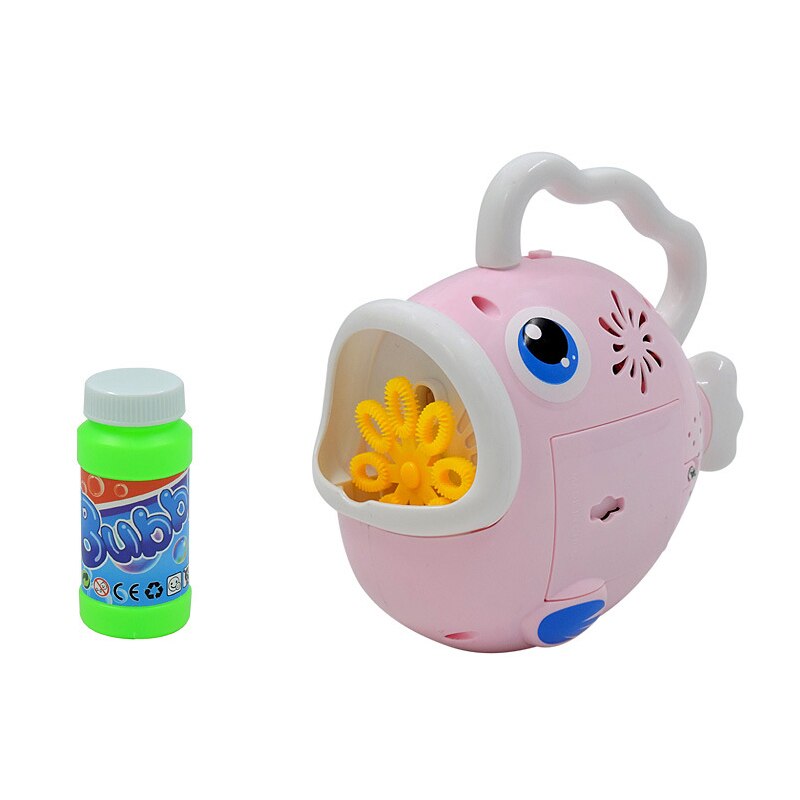 Elektrische Tragbare Blase Fisch Kinder Beleuchtung Musik Automatische Blase Maschine Blasen Blase Spielzeug Outdoor Indoor