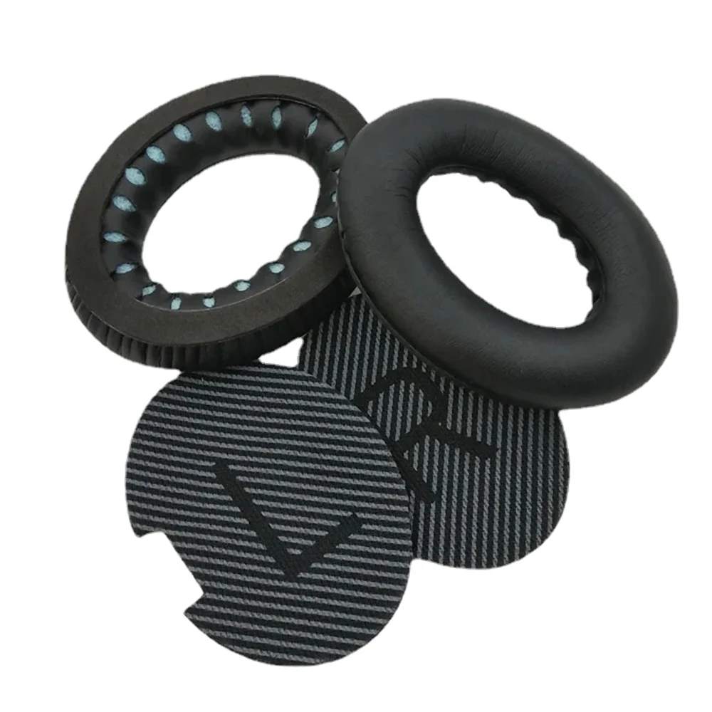 Almohadillas de repuesto para auriculares Bose QuietComfort QC 2, 15, 25, 35, AE2, AE2i, AE2w, QC2, QC15, QC25, QC35: Negro