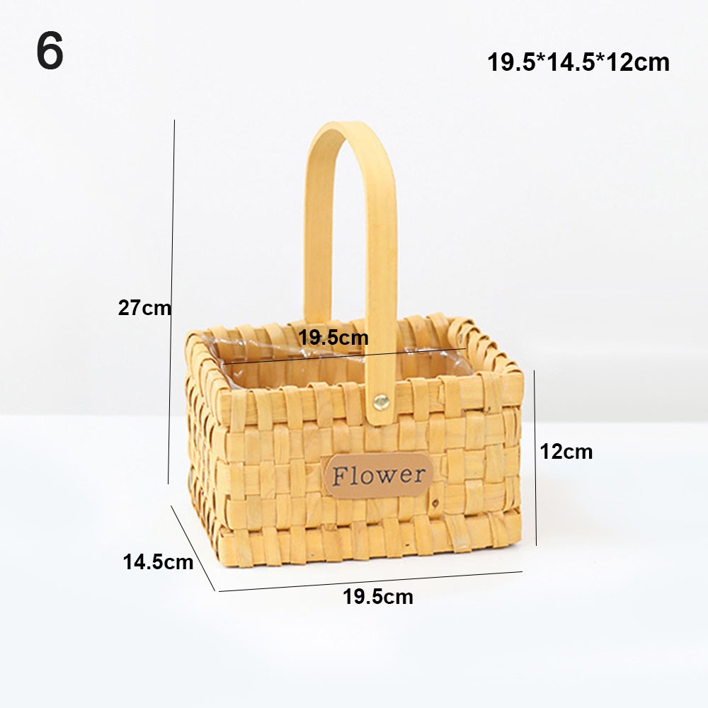 Cestino intrecciato Cestino intrecciato a mano alla moda fatto a mano Cesto di fiori portatile in carta fai-da-te Cesto intrecciato a mano Cestino portaoggetti intrecciato a mano: Colore rosa