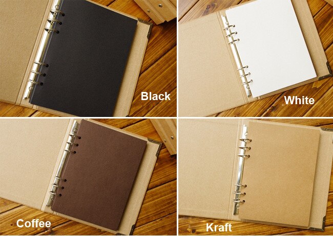 Blank Cover Loose-Leaf Album Concise Kraft Paper Diary Hand -Painted Graffiti Diary Photo Album For Lover Baby Wedding 40 Pages