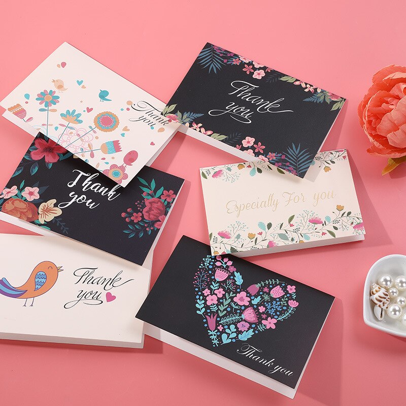 Thank You Card With Envelope, Greeting Card, Blessing Card, Thank You Message Card, Christmas Business Card Set