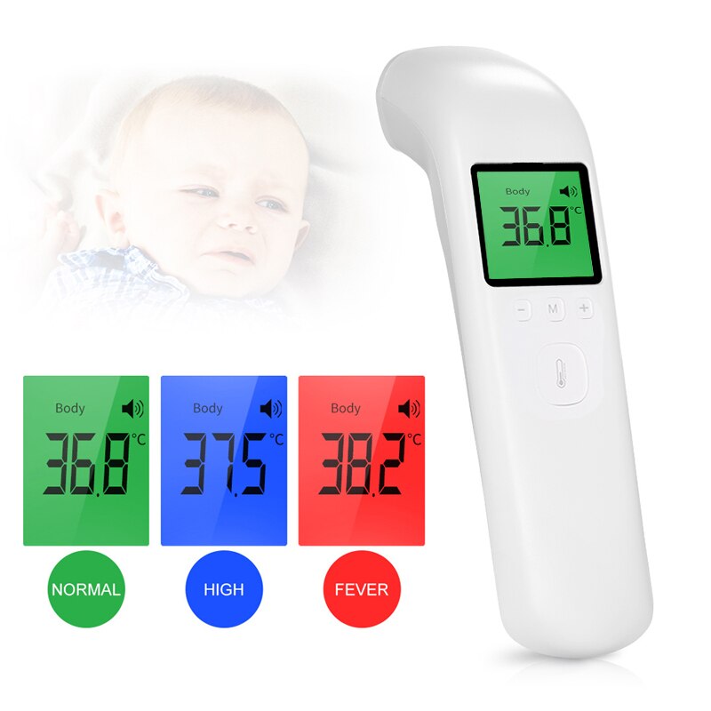 Termómetro de oído sin contacto, Medidor Rápido de temperatura para bebés, tricolor electrónico infrarrojo