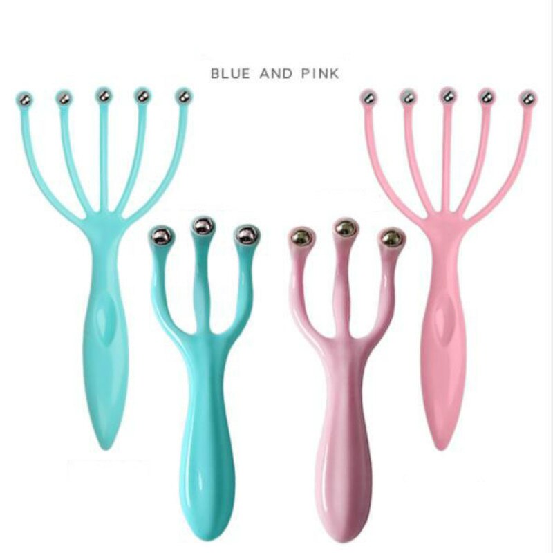 Five Finger Head Relax Massager Steel Ball Massager Hair Held SPA Scalp Neck Stress Relief Massage Claws Release Head Physician