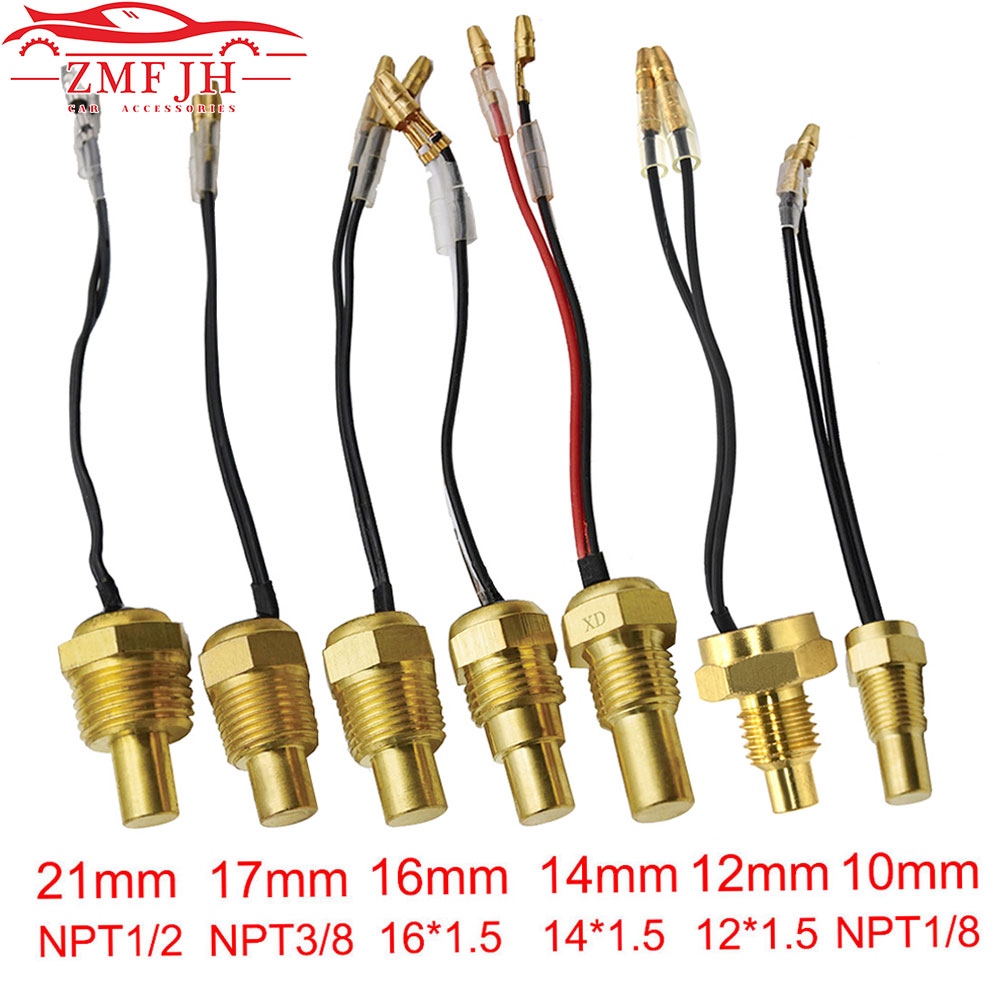 1Pc 12V/24V Auto Vrachtwagen Digitale Water Temperatuursensor 50K Hoofd Plug 10Mm 14mm 16Mm 17Mm 21Mm 1/8NPT 3/8NPT Water Temp Sensor