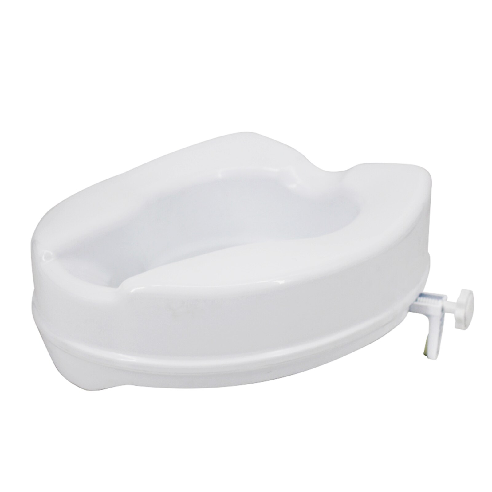 2/4/6In Raised Toilet Seat Heavy Duty Elevated Toilet Seat with Tightening Clamps Raised Toilet Seats for Most Elongated Toilets: 4in without Lid