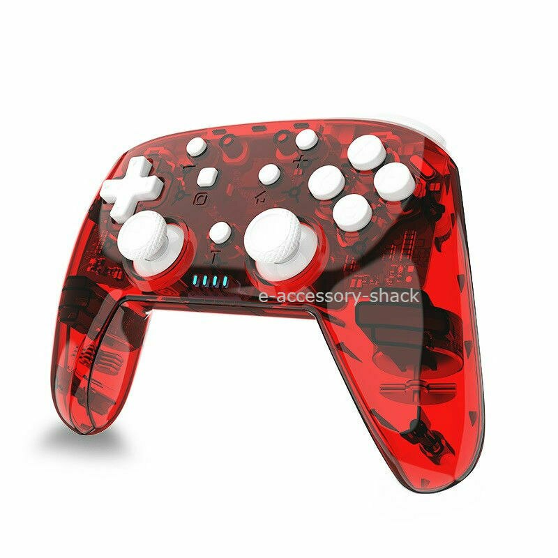 Bluetooth Wireless Gamepad Controller Oplaadbare Gamepad Voor Nintendo Switch/Windows Pc Ondersteuning Turbo Knop Functie: red