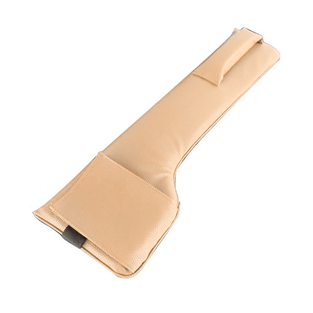 Pu Lederen Autostoel Hiaten Filler Zakken Autostoel Pad Zachte Padding Telefoon Kaarten Houder Universele Opbergtas Organizer Auto-Styling: Main driver Beige