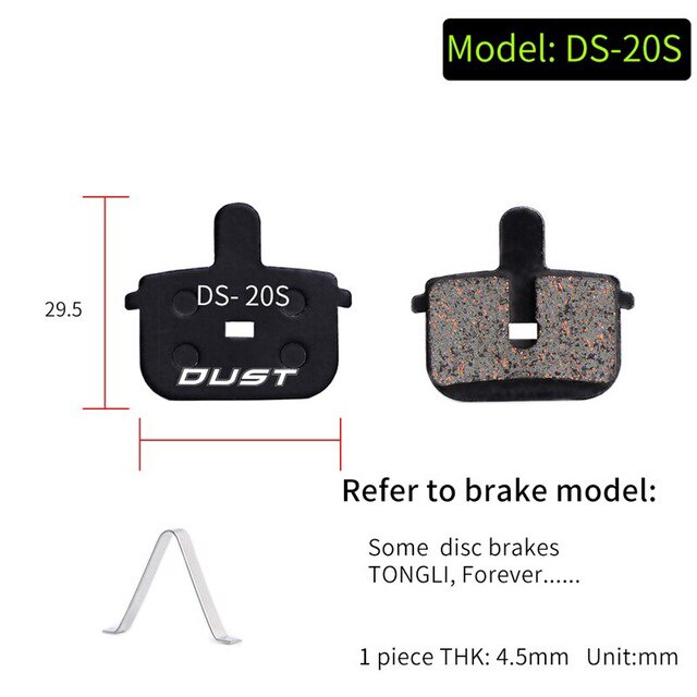 2 Pair MTB Mountain Bike Brake Pads for Shimano M445 355 395 Bicycle Parts Cycling Resin Organic Disc Road Brake Pad: DS-20S