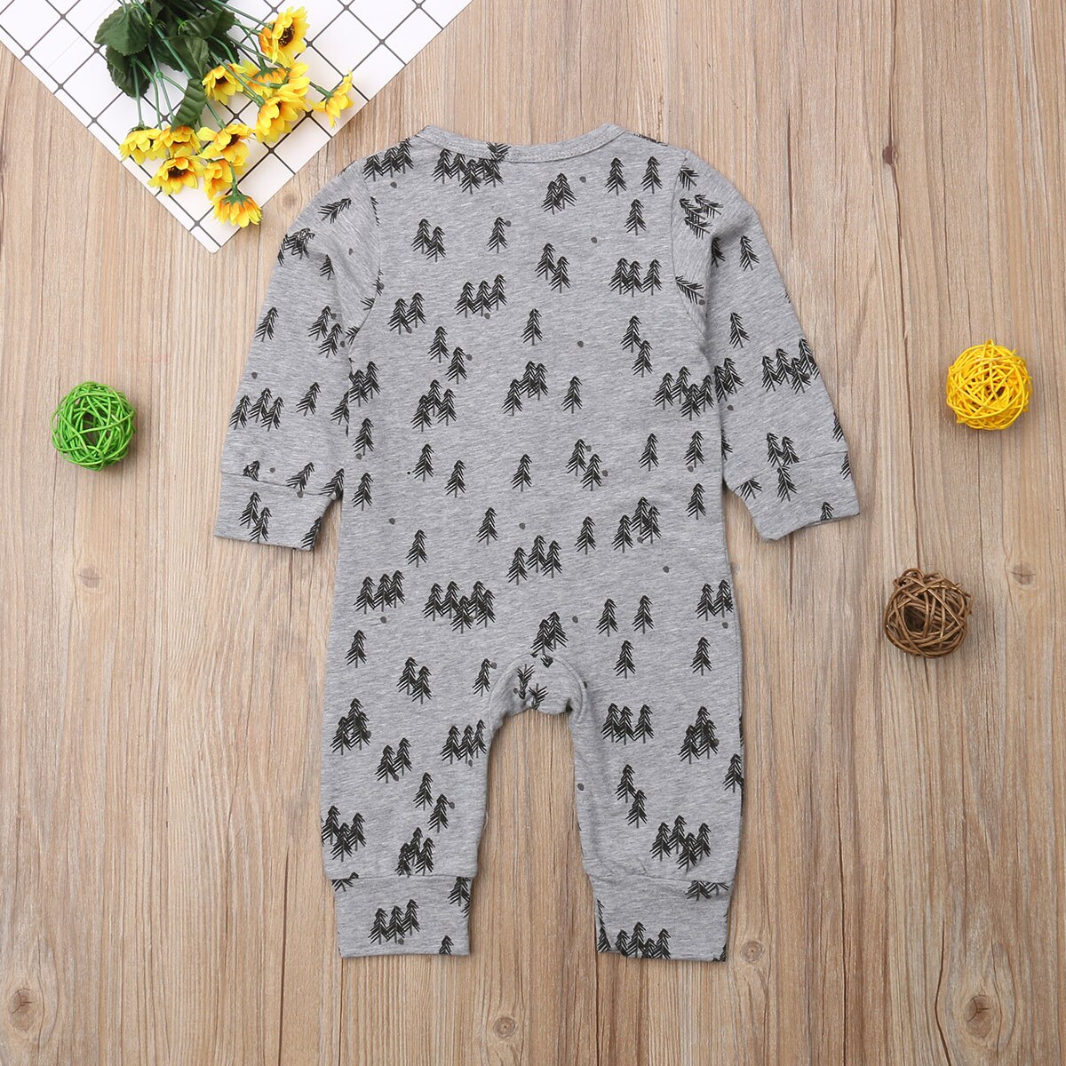 pudcoco Pine Trees Baby Kids Boys Girls Infant Romper Jumpsuit Clothes baby girl boy 100% Cotton romper baby girl boy