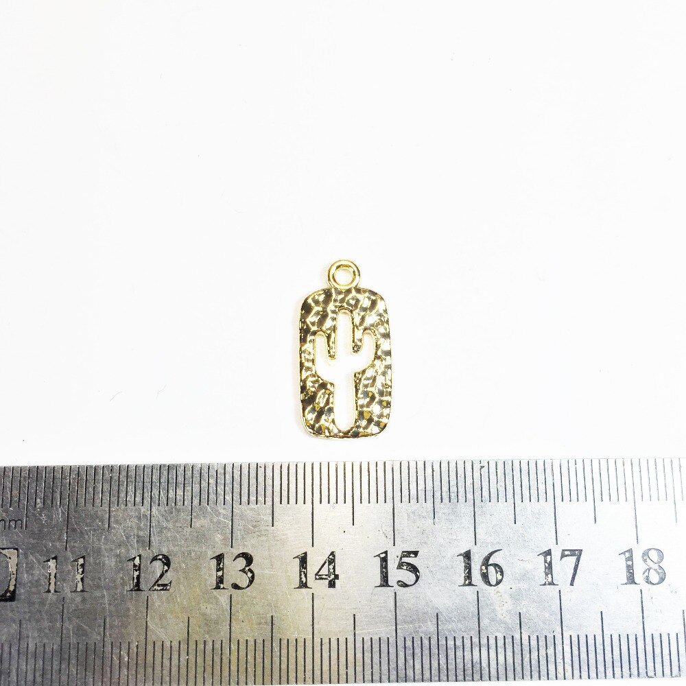 Eruifa 20 st 18*12mm Double side Hamer Cactus zinklegering Sieraden DIY Charms Hanger 2 Kleuren