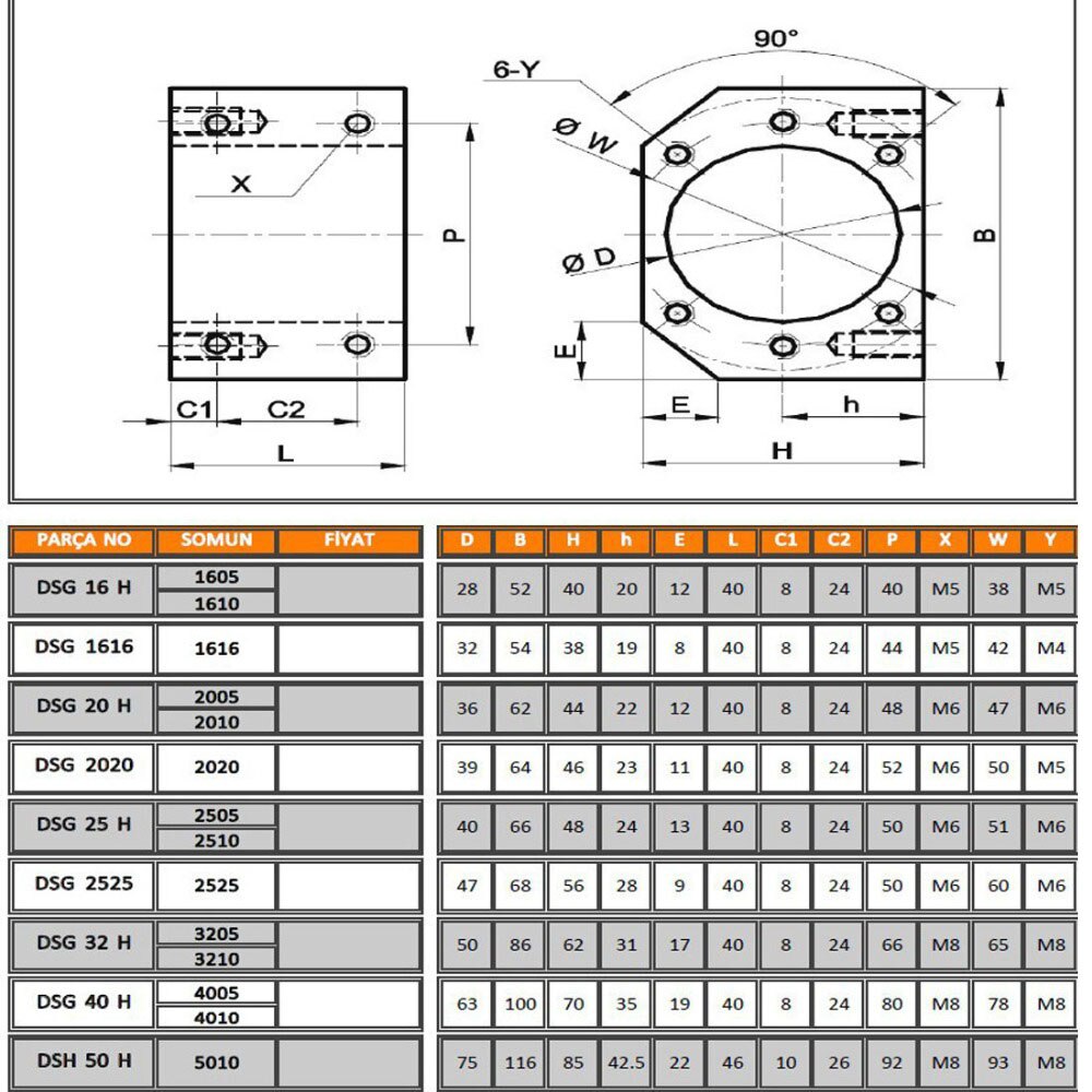 Tornillo de bola SFU1605, soporte de montaje de Material de aleación de aluminio, asiento de carcasa, piezas CNC para Juego de pernos de tornillo de bola 1605, 1 ud.