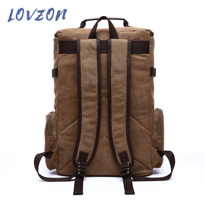 LOVZON Vintage Backpack Canvas Backpack School Bag Men's Travel Bags Large Capacity Backpack Laptop Backpack Bag