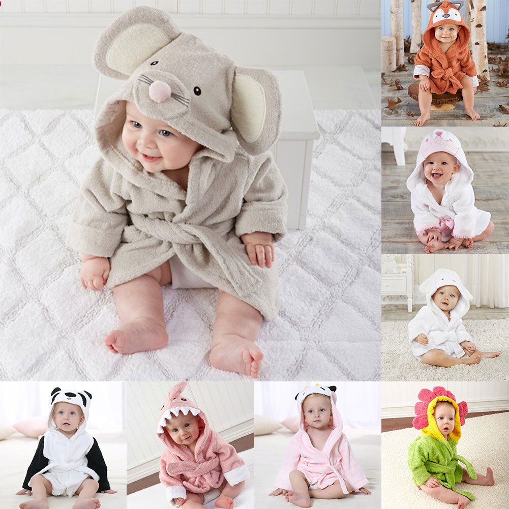 Cartoon Dier Nachtjapon Baby Badhanddoek Baby Badjas Katoen Kinderen Badjas Foto Kleding Badhanddoek Jongens Meisjes Pyjama