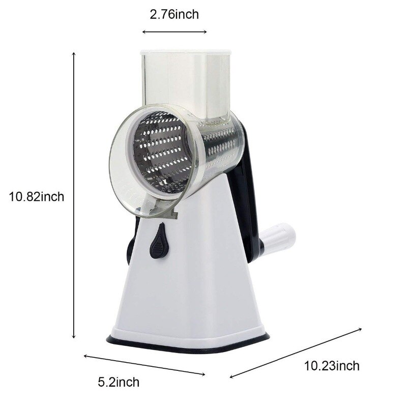Trancheuse Swift rotative Mandoline multifonctionnelle 3 en 1 râpe à légumes, hachoir à fromage et noix, broyeur