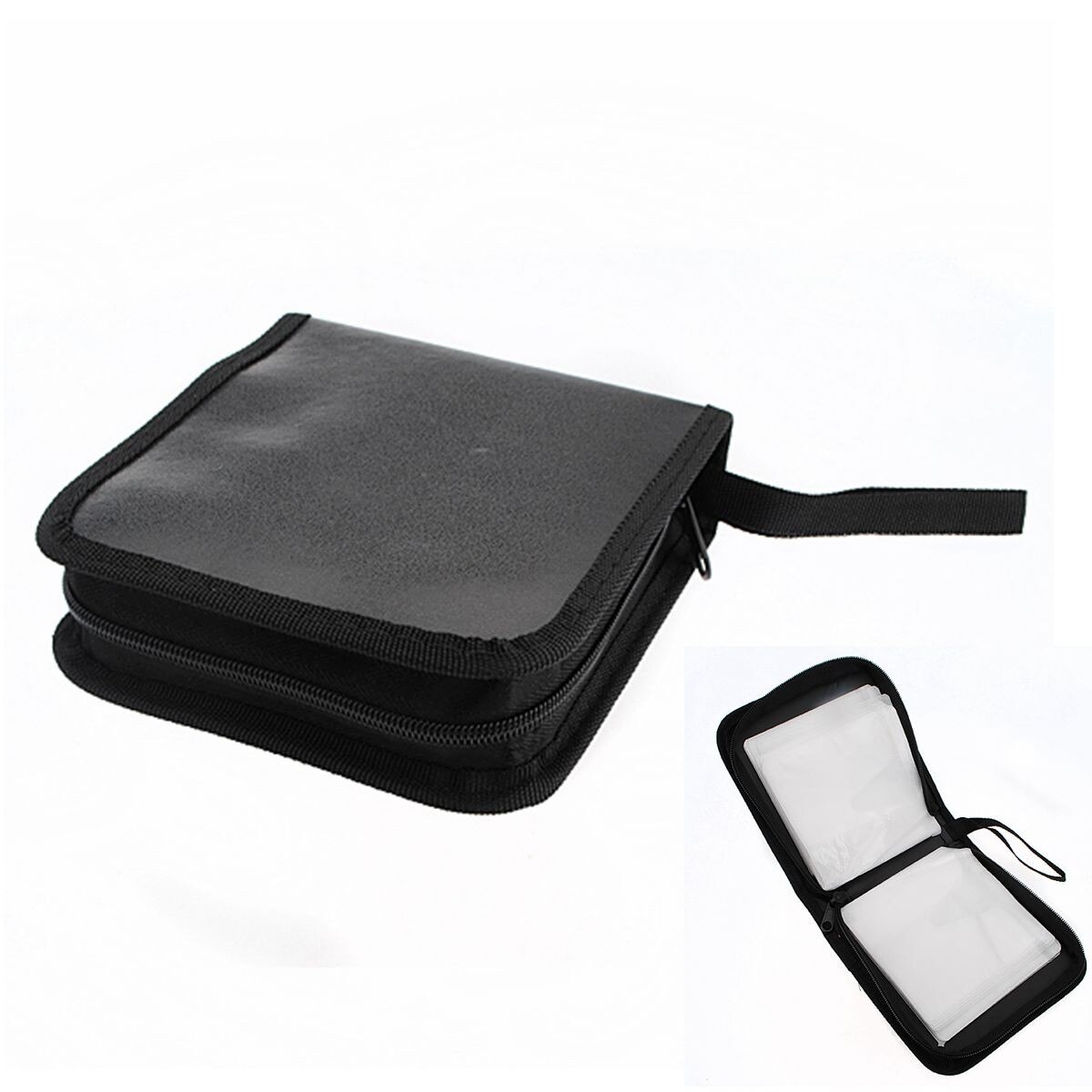 LEORY Black 40 Disc CD DVD Case Wallet Cover Bag Box Carry Case Storage Holder Organizer Sleeve CD DVD Holder DJ Storage Cover
