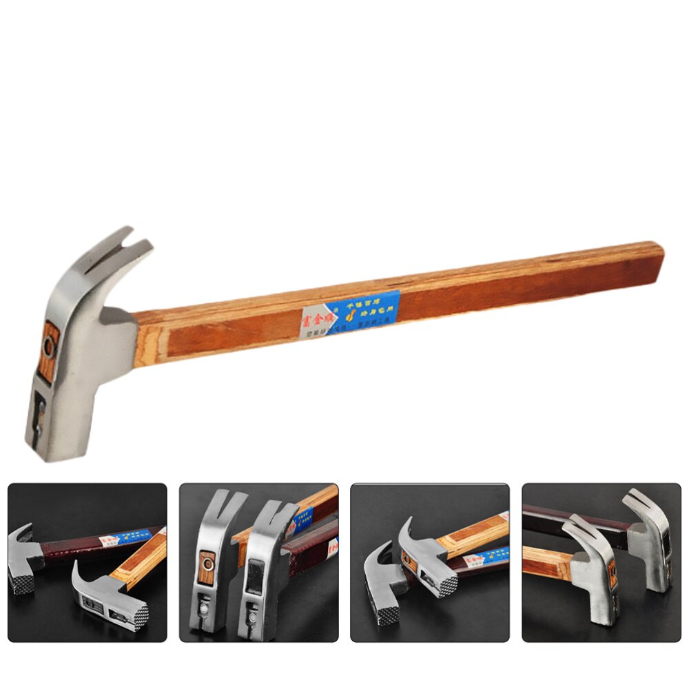 1PC Wood Handle Hammer Anti-slip Claw Hammer Practical Nail Hammer Nail Pulling Hammer Nailucker Hammer for Dorm Hometudio