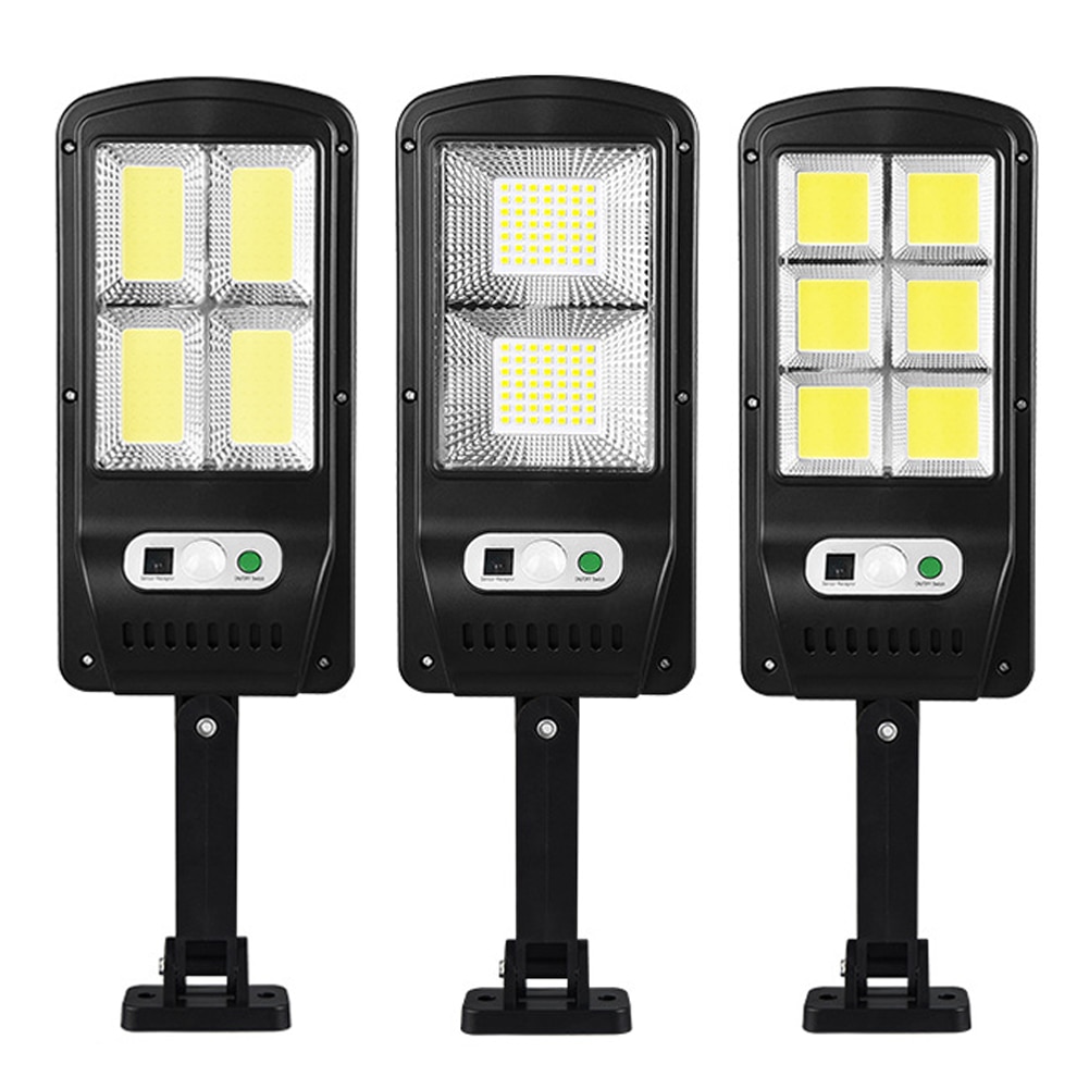 Solar Sensor Lamp Street Lights 128 LED COB Wall Powered Rechargeable Waterproof Wireless Remote Control Solar LED Light Outdoor