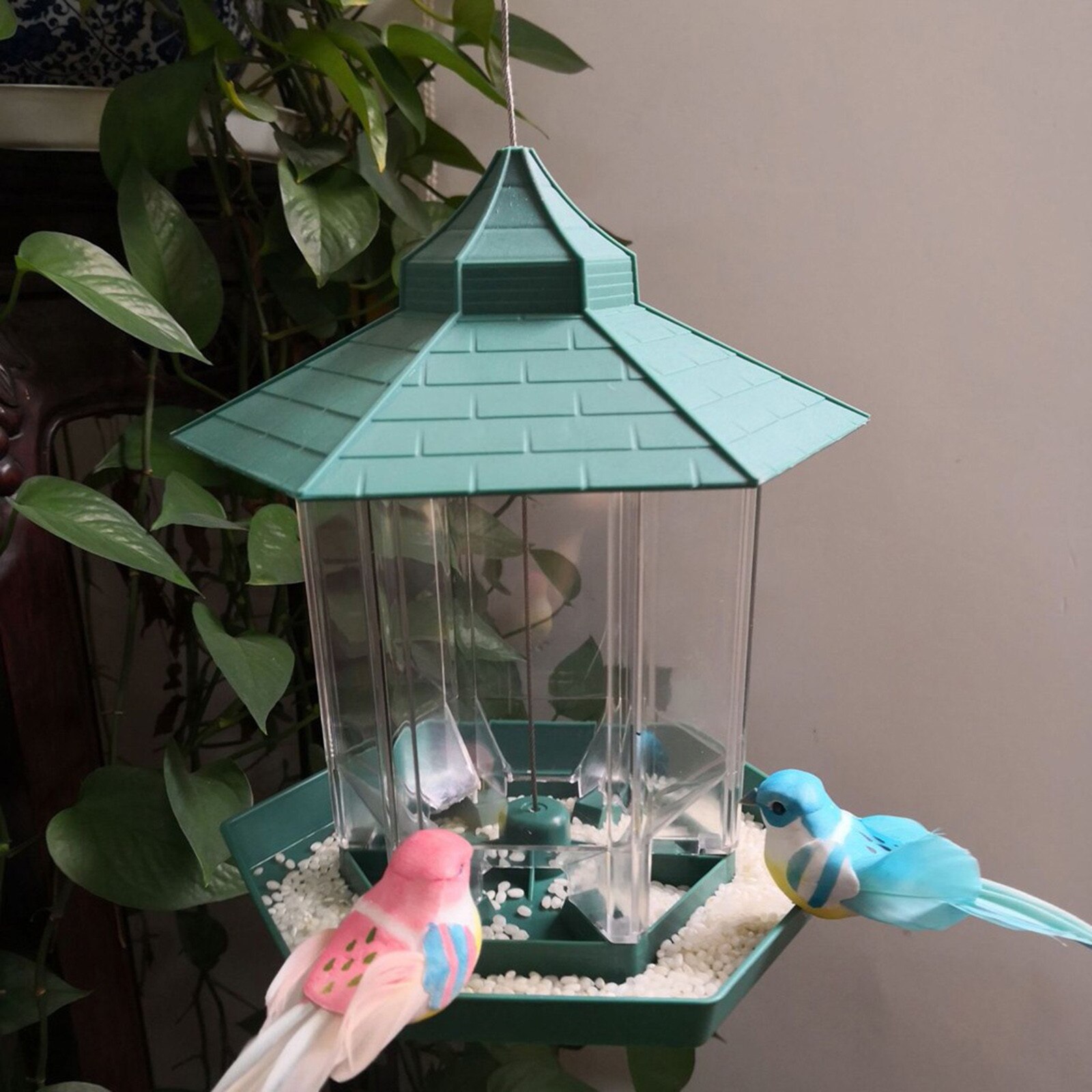 Distributeur de nourriture pour oiseaux, décoration d'extérieur, jardin suspendu, cour sauvage, fournitures d'alimentation pour oiseaux