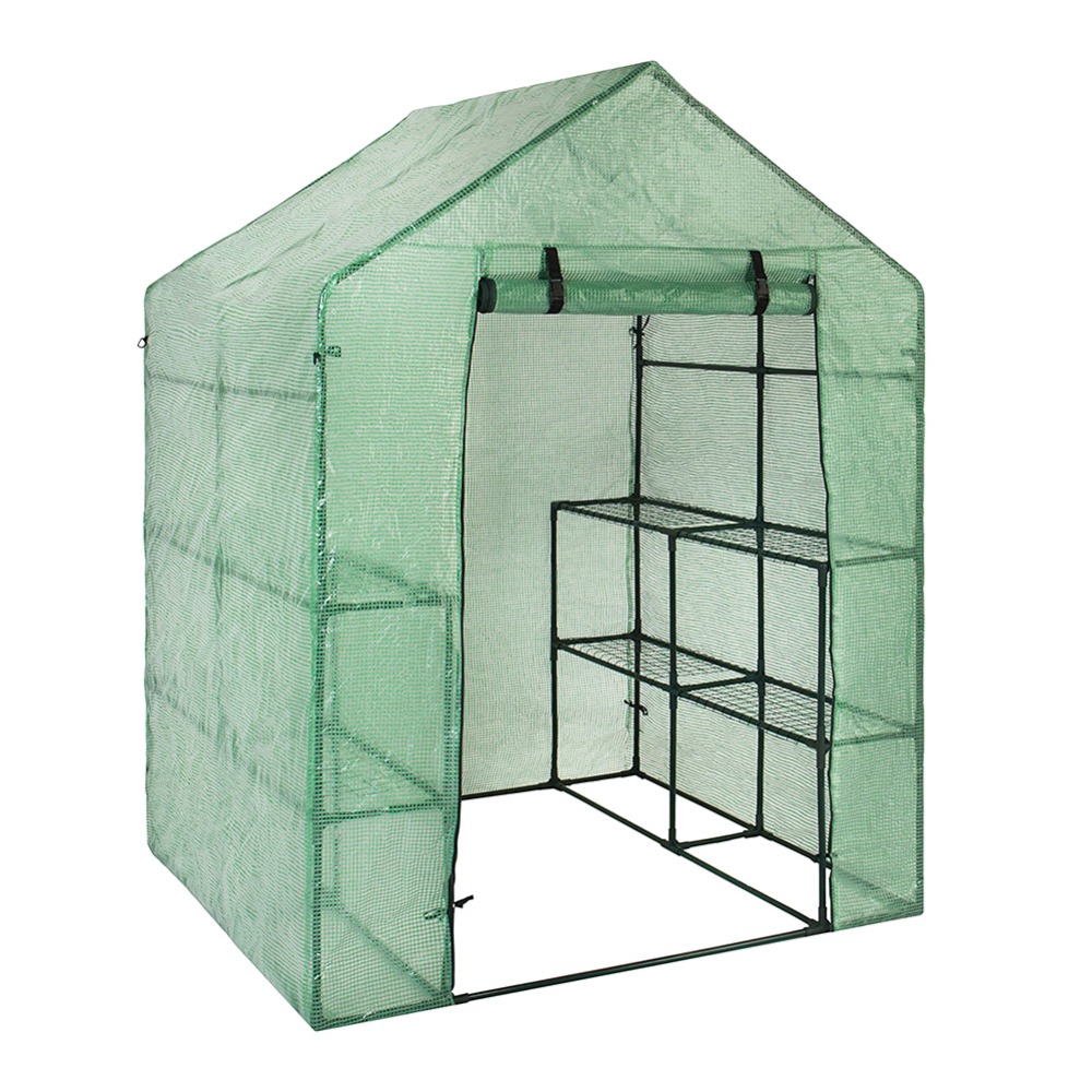 Portable Plastic Garden Greenhouse Cover For 2 Layer Mini Walk In Greenhouse Outdoor Protect Plants Flowers (no Iron Stand)