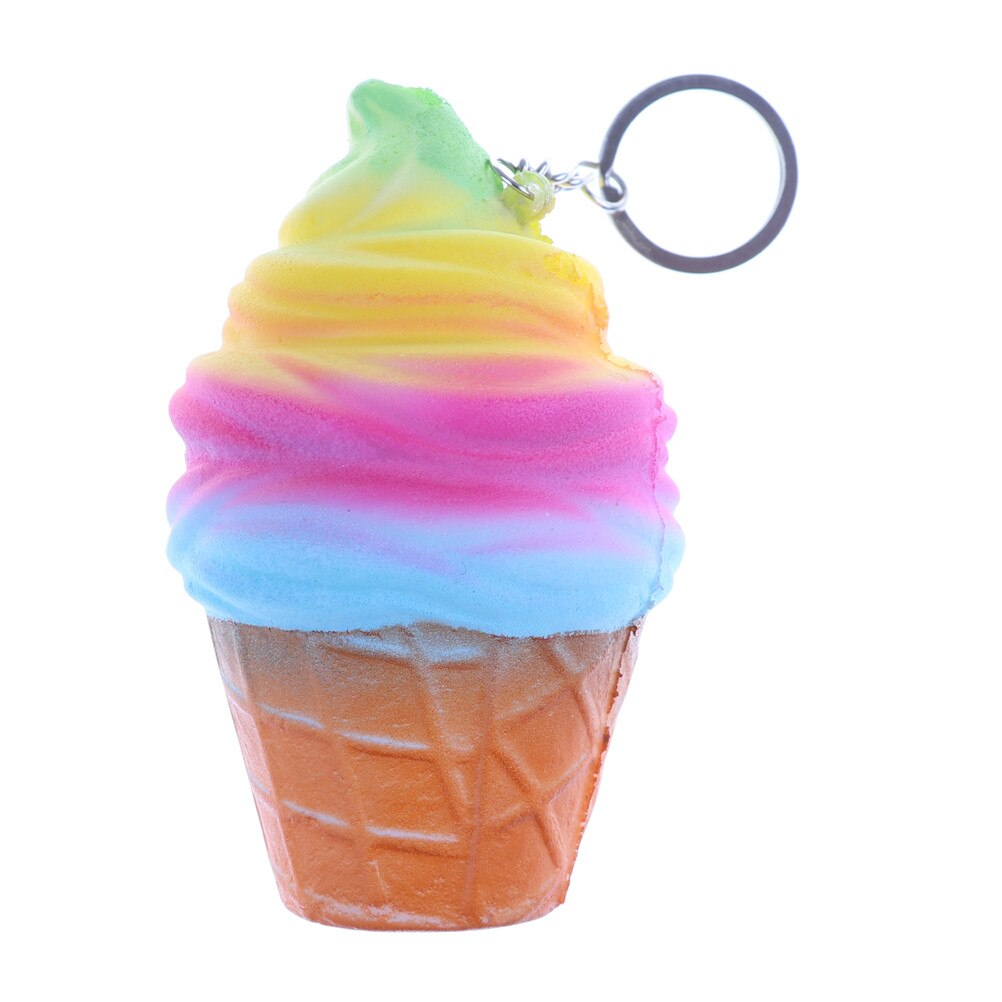 9,2 CM Eis Regenbogen Farbe Squishy Spielzeug Telefon Riemen Lindert betonen Langsam steigend Bunte Süß Duftenden Kind Spielzeug