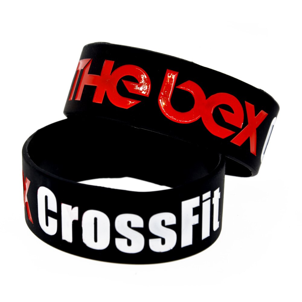 OBH – bracelet CrossFit en caoutchouc de Silicone, 25 pièces, la boîte, un pouce de large pour le Sport